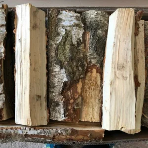 Birkenholz zum Heizen, 25 cm, 60 kg für Kamin und Ofen – Ansicht 1