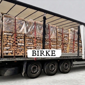 Birkenholz zum Heizen, Großladung, 30/33 cm, 2 RM Paletteneinheiten als Großgebinde – Ansicht 1