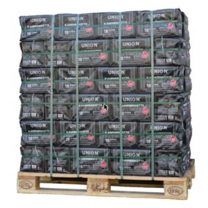 Briketts aus Braunkohle im Palettenpaket (960 kg) für Kamin und Ofen – Ansicht 1