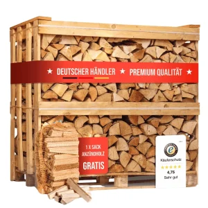 Buchen-Kaminholz, 1 RM / 1,6 SRM, 30 cm, 500 kg für Kamin und Ofen – Ansicht 1