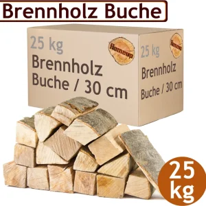 Buchen-Kaminholz, 30 cm, 25 kg für Kamin und Ofen – Ansicht 1