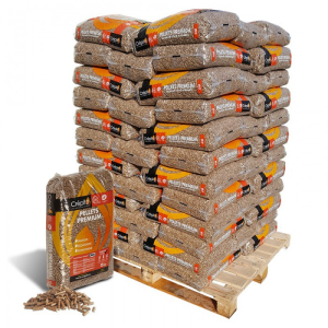 Crépito Pellets aus Holz, Paletteneinheit mit 72 Säcken à 15 kg für Kamin und Ofen – Ansicht 1
