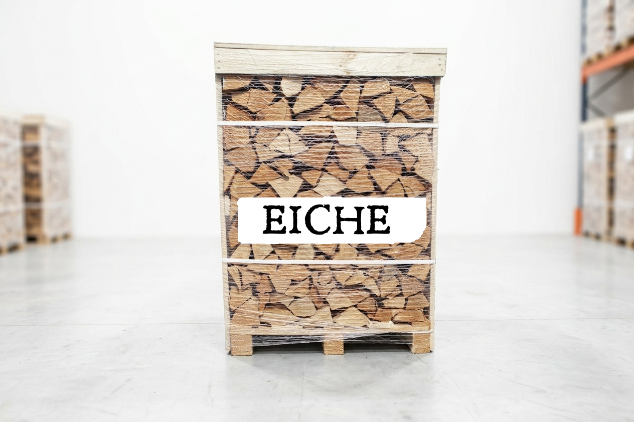 Eiche-Kaminholz, Paletteneinheit, 25 cm, 1 RM für Kamin und Ofen – Ansicht 1