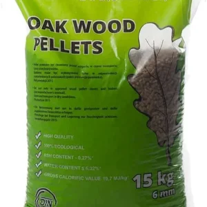 Eichen-Pellets aus Holz ENplus A1, 975 kg Paletteneinheit (65 × 15 kg), 6 mm für Kamin und Ofen – Ansicht 1