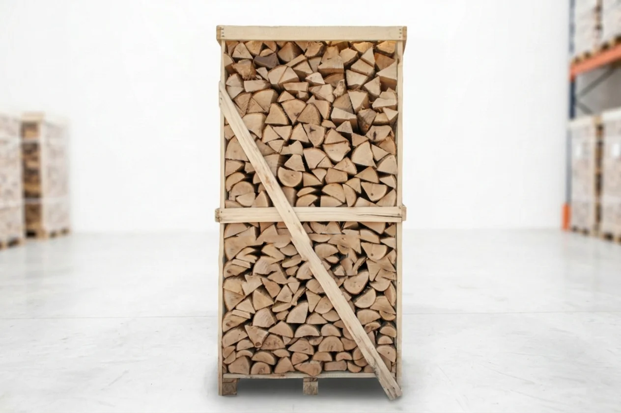 Esche-Kaminholz, Paletteneinheit, 25 cm, 2 RM für Kamin und Ofen – Ansicht 1