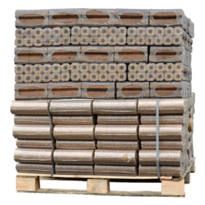 Gemischte Paletteneinheit aus Pini Kay Briketts aus Holz und Nestro Mix (960 kg) für Kamin und Ofen – Ansicht 1