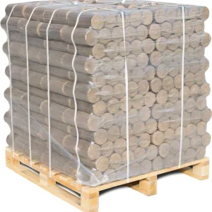 Runde Hartholzbriketts, 96 × 10 kg, Palette mit 960 kg – Ansicht 1