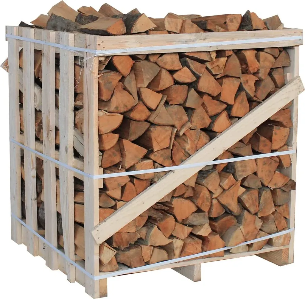 JSM Buchen-Kaminholz, 1 RM / 1,6 SRM, 25 cm, Paletteneinheit für Kamin und Ofen – Ansicht 1