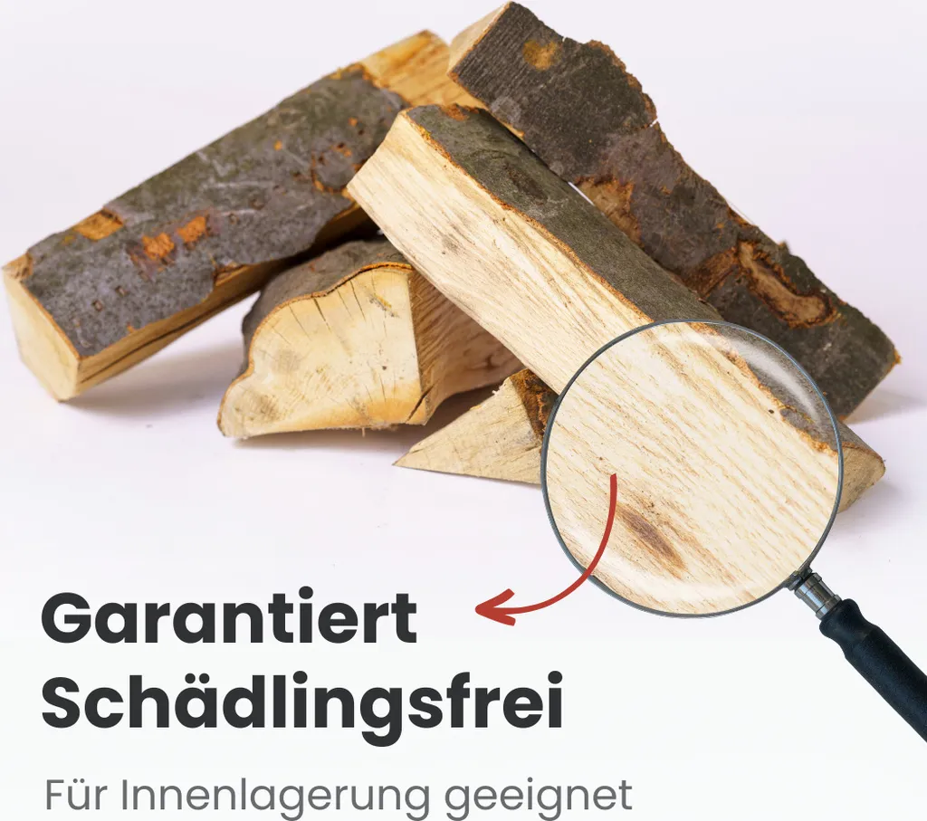 Laubholz-Mix Kaminholz, 1 RM / 1,6 SRM, 25 cm, 500 kg für Kamin und Ofen – Ansicht 5