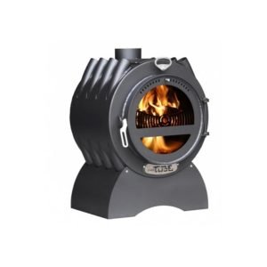 LS Pyro Tube Holzofen mit Doppelflamme, 20 kW – Ansicht 1