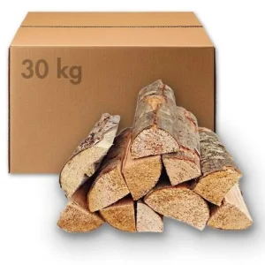 Mischholz-Kaminholz, 30 kg, ca. 28–33 cm, max. 25 % Holzfeuchte für Kamin und Ofen – Ansicht 1
