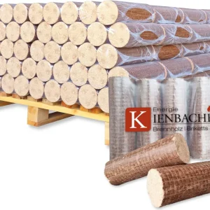 Nestro Hartholzbriketts Buche und Eiche, 200 bis 2500 kg für Kamin und Ofen – Ansicht 1