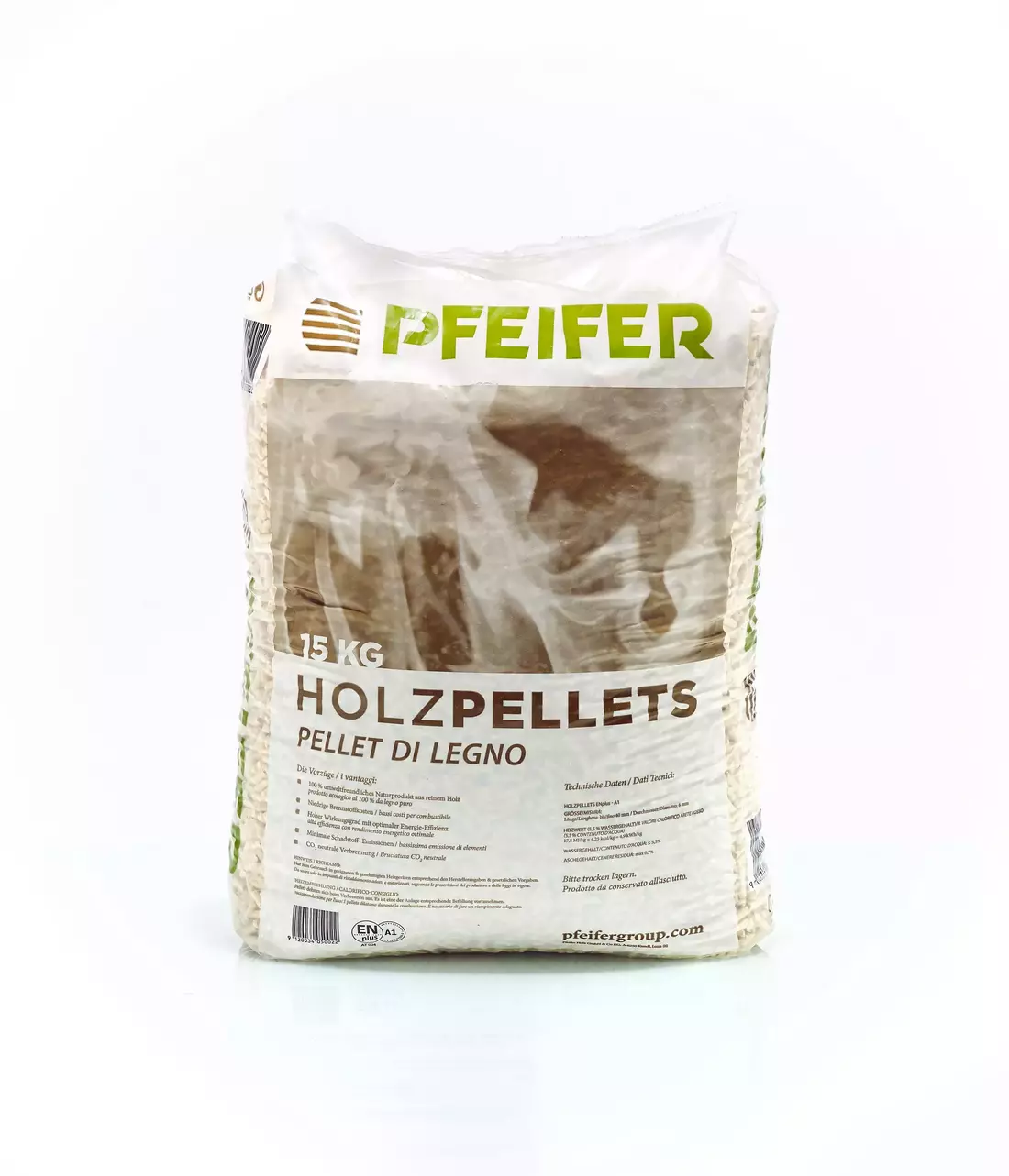 Holzpellets, Paletteneinheit mit 70 Säcken à 15 kg (1050 kg) für Kamin und Ofen – Ansicht 3
