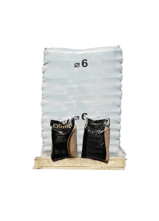 Pellets aus Holz 6 mm, Paletteneinheit mit 65 Säcken à 15 kg für Kamin und Ofen – Ansicht 1