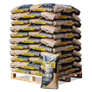 Pellets aus Holz 6 mm, Paletteneinheit mit 66 Säcken à 15 kg für Kamin und Ofen – Ansicht 1