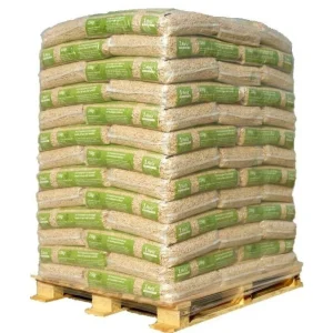 Pellets aus Holz, Paletteneinheit mit 65 Säcken (15 kg je Sack) für Kamin und Ofen – Ansicht 1