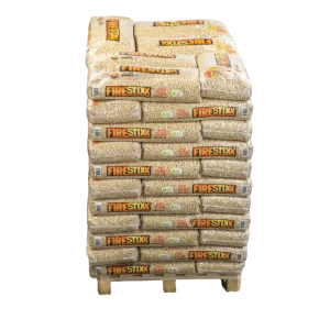Pellets aus Holz, Paletteneinheit mit 66 Säcken à 15 kg für Kamin und Ofen – Ansicht 1