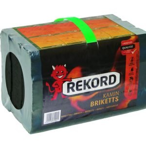 REKORD Braunkohle-Kaminbriketts, 10 kg für Kamin und Ofen – Ansicht 1