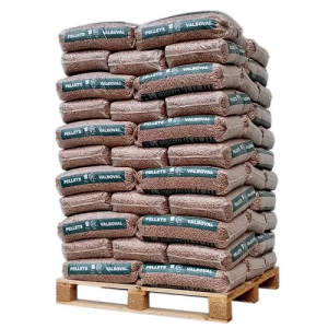 Valboval Pellets, Paletteneinheit mit 65 × 15-kg-Säcken für Kamin und Ofen – Ansicht 1